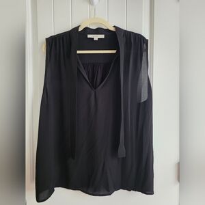 LOFT Black Sleeveless Blouse Plus Size XXL